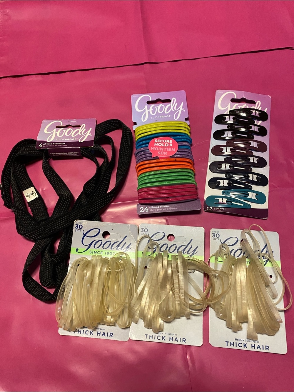 Wonderful Silicone Elastics Bundle for Thick Hair Secure Hold Snap Clips
